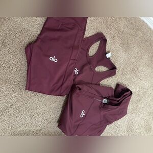ALO Yoga Burgundy Activewear Set “not original”
